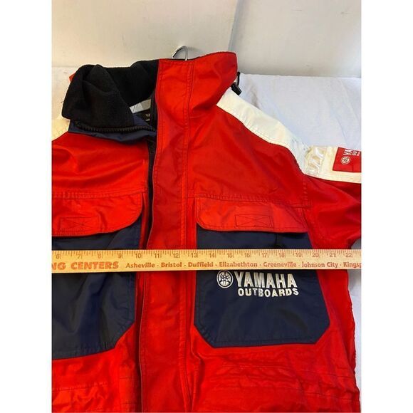 Vintage Yamaha Marine Outboards All Weather Rain Jacket Mens Medium ****Stain - Picture 9 of 9